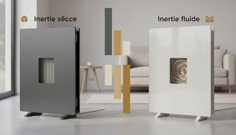 Radiateur électrique inertie : comment choisir en 2026 : Inertie sèche vs inertie fluide : comparaison chiffrée